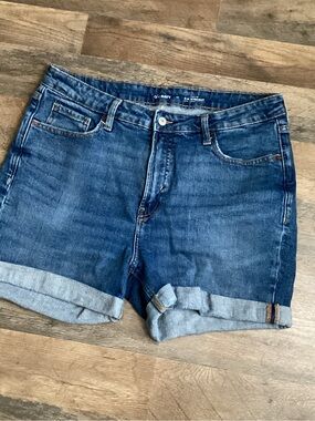 Old Navy Dark Blue Rolled-Hem Denim Shorts